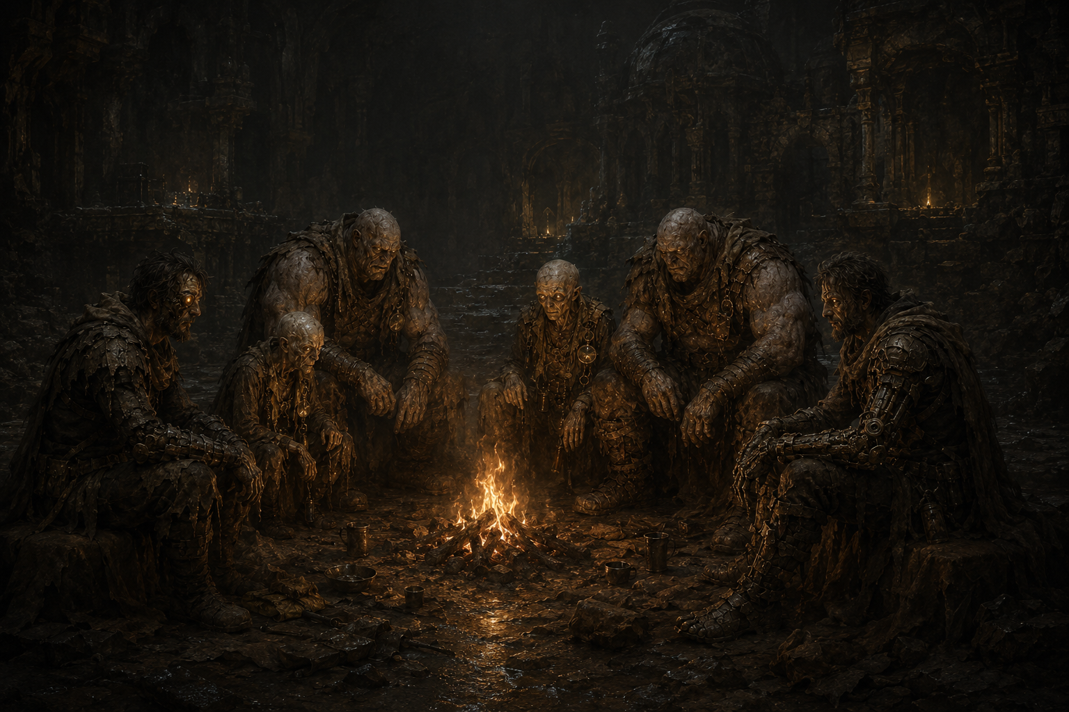 Colony campfire, the heart of the underground base